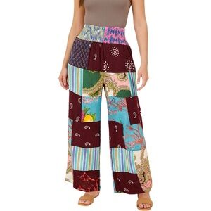Ashley Taylor Boho Patchwork Pants - One Size